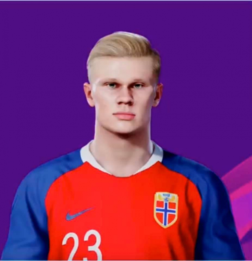 TWARZ Erlinga Halanda dodana do gry PES 2020